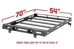 Jeep Wrangler JL Roof Rack - Rough Country - Rough Country - Black - '21-'24